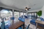 Porch dining & relaxing areas